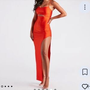 Windsor Orange Maxi Dress